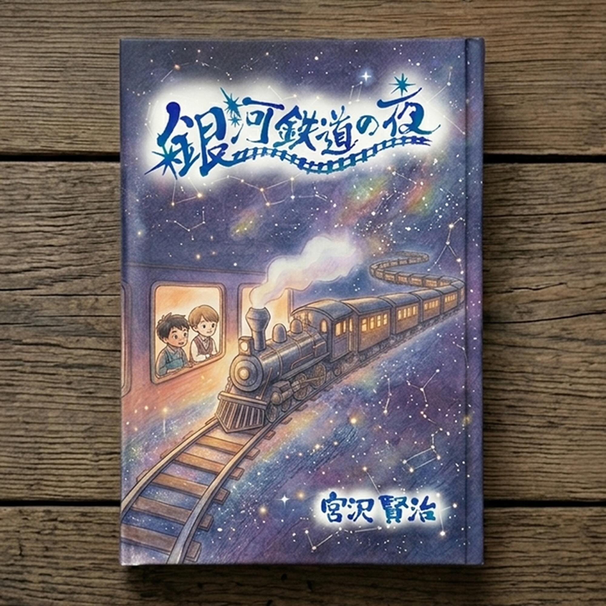 【今月のデザイン書】

5月課題「 銀河鉄道の夜　宮沢賢治」

宮沢賢治の代表的な児童文学「銀河鉄道の夜」の書籍タイトルとして創作してみました。

作家名: 千尋

〈コメント 〉
列車に乗ってめぐる星々と幻想的な世界観をところどころ線に溜めを入れて星座のようにすることで表現しました。

#fukuokaデザイン書作会 #デザイン書道 #筆文字 #筆文字デザイン  #ロゴデザイン